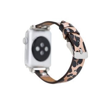 Plm ST-NE Leopar 42-44-45 mm Apple Watch Uyumlu Deri Kordon