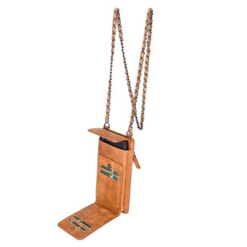 Plm TN11 Avjin 6.9 Inch Uyumlu Cüzdan Askılı Taba Deri Kılıf