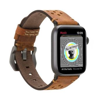 Plm Vigo G19 Taba 42-44-45 mm Apple Watch Uyumlu Deri Kordon