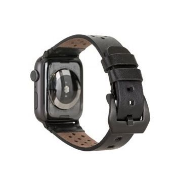 Plm Vigo RST1 Siyah 42-44-45 mm Apple Watch Uyumlu Deri Kordon