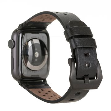 Plm Vigo RST1 Siyah 42-44-45 mm Apple Watch Uyumlu Deri Kordon