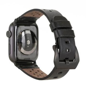 Plm Vigo RST1 Siyah 42-44-45 mm Apple Watch Uyumlu Deri Kordon