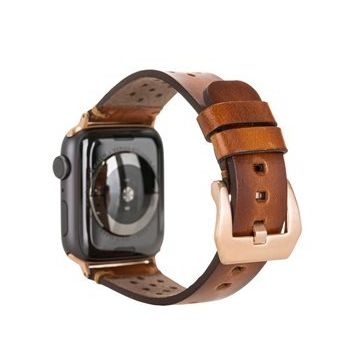 Plm Vigo RST2EF Taba 42-44-45 mm Apple Watch Uyumlu Deri Kordon