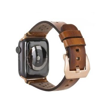 Plm Vigo RST2EF Taba 42-44-45 mm Apple Watch Uyumlu Deri Kordon