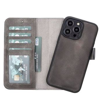 Plm VS4EF Apple iPhone 14 Pro Max Uyumlu Deri Cüzdanlı Kılıf