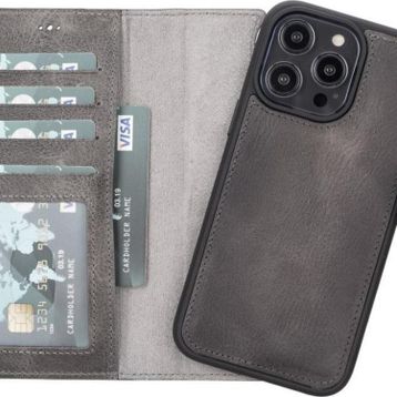 Plm VS4EF Apple iPhone 14 Pro Max Uyumlu Deri Cüzdanlı Kılıf