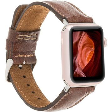 Plm VS5 Kahverengi 42-44-45 mm Apple Watch Uyumlu Deri Kordon