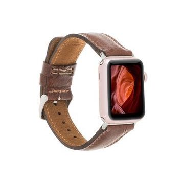 Plm VS5 Kahverengi 42-44-45 mm Apple Watch Uyumlu Deri Kordon
