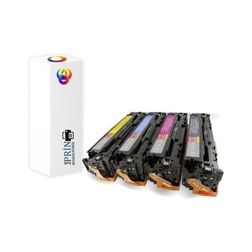 Plus Print HP Color Laserjet CP1215 125A-CB540A 4 Renk Muadil Toner
