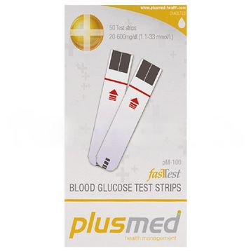 Plusmed Fast-Test 50 Adet Kan Şekeri Ölçüm Çubuğu Stripi