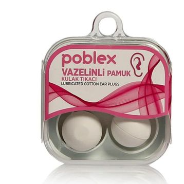 Poblex 2'li Vazelinli Pamuk Kulak Tıkacı