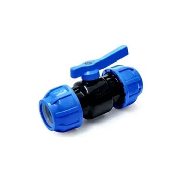 Poelsan Mavi Küresel Bahçe Sulama 32x32 mm Kaplin Geçme Vana