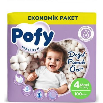 Pofy No:4 Maxi 100 Adet Bebek Bezi