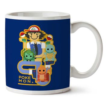 Pokemon Ash And Chums Baskılı Kupa