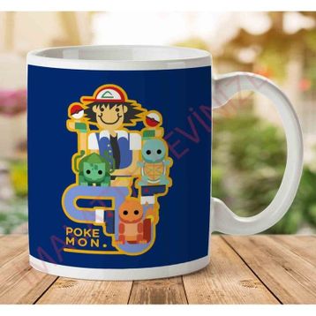 Pokemon Ash And Chums Baskılı Kupa
