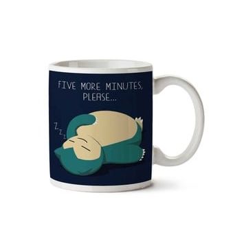 Pokemon Snorlax Five More Minutes Please Baskılı Kupa