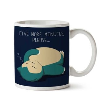 Pokemon Snorlax Five More Minutes Please Baskılı Kupa
