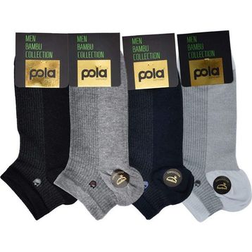 Pola 1642 12'li Parfümlü Yazlık Dikişsiz Bambu Erkek Patik