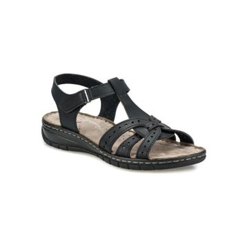 Polaris 158589 Siyah Ortopedik Kadın Sandalet