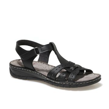 Polaris 158589 Siyah Ortopedik Kadın Sandalet