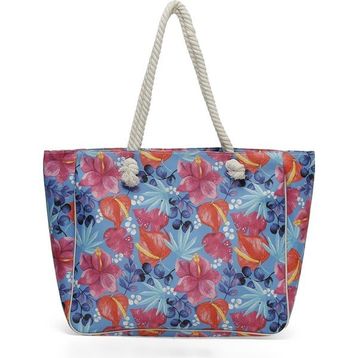 Polaris BIG FLORAL PLJ 4FX Mavi Kadın Plaj Çantası