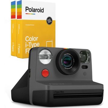 Polaroid Now Siyah Instant Dijital Fotoğraf Makinesi + Hediye Seti