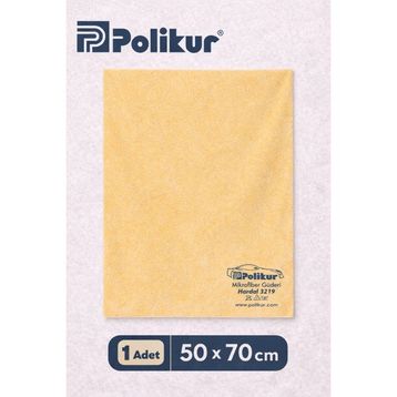 Polikur 50x70 cm Hardal Mikrofiber Güderi Oto Kurulama Bezi