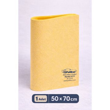 Polikur 50x70 cm Hardal Mikrofiber Güderi Oto Kurulama Bezi