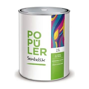 Polisan 2.5 lt Siyah Popüler Sentetik Yağlı Boya