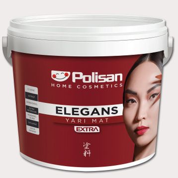 Polisan Elegans Extra Dingin Gri 15 lt Yarı Mat Silikonlu İç Cephe Duvar Boyası