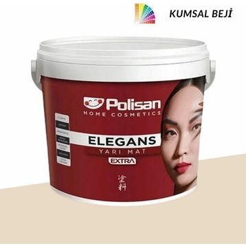 Polisan Elegans Extra Kumsal Beji 15 lt Yarı Mat İç Cephe Duvar Boyası