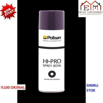 Polisan Hi-Pro Mat Siyah 400 ml Sprey Boya Renk