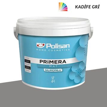 Polisan Primera Kadife Gri 15 lt Mat Silikonlu İç Cephe Boyası