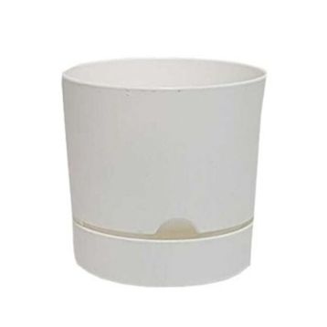Poliwork Begonya 25 cm Beyaz Saksı
