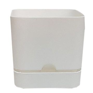 Poliwork Begonya Kare 16 cm Beyaz Saksı