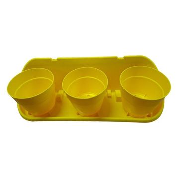 Poliwork Manolya 13 Triple Sarı Balkon Saksısı