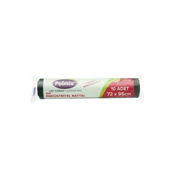 Polmix 72x95 48 Mikron 90 lt 3 Adet Endüstiriyel Ekonomik Battal 300 gr Çöp Torbası