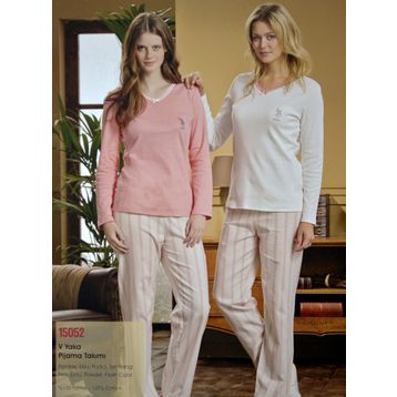 Polo 15052 Pembe Kadın Pijama Takım