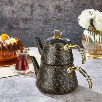 Polo Chef Elegance Siyah Granit Çaydanlık
