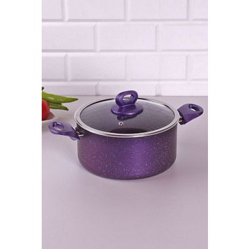 Polo Shef 24 cm Mor Granit Tencere