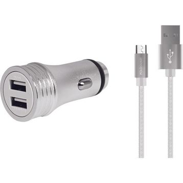 PoloSmart PSM45 50 cm 2'li Araç Şarjı Micro USB Android Şarj Kablosu