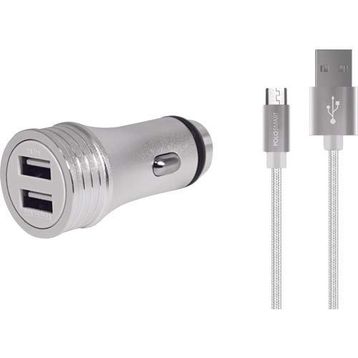 PoloSmart PSM45 50 cm 2'li Araç Şarjı Micro USB Android Şarj Kablosu
