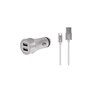 PoloSmart PSM45 50 cm 2'li Araç Şarjı Micro USB Android Şarj Kablosu