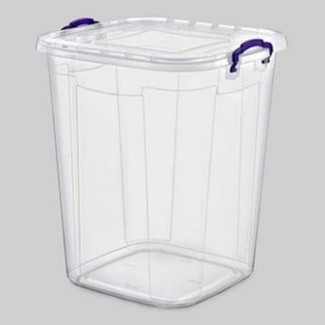 Poly Time E630 50 lt Plastik Kare Şeffaf Bakliyat Kovası