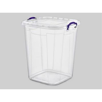 Poly Time E630 50 lt Plastik Kare Şeffaf Bakliyat Kovası
