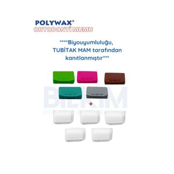 POLYWAX 5 Karışık Kokulu + 5 Kokusuz 10 Adet Ortodonti Braket Diş Teli Mumu