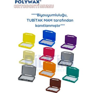 POLYWAX Ortodontik Wax 10 Adet Karışık Aromalı Kokulu Ortodonti Braket Diş Teli Mumu