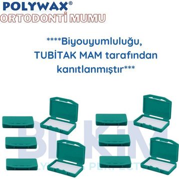 POLYWAX Ortodontik Wax 10 Adet Limon Aromalı Ortodonti Braket Diş Teli Mumu