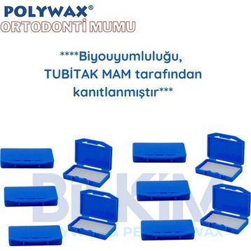 POLYWAX Ortodontik Wax 10 Adet Nane Aromalı Ortodonti Braket Diş Teli Mumu