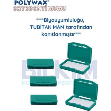 POLYWAX Ortodontik Wax 5 Adet Limon Aromalı Ortodonti Braket Diş Teli Mumu
